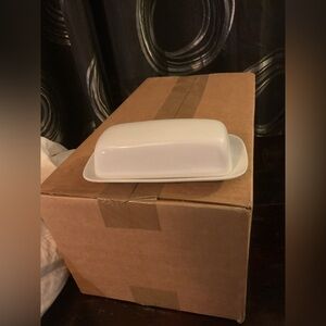 Cordon Blue White Butter Dish